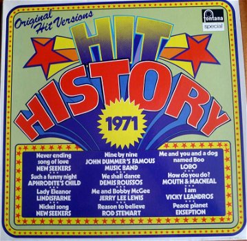 2 div compilatie lp's: Hit History 1971 - Rock'n Roll club - 2