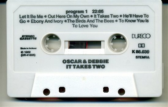 Oscar & Debbie It Takes Two 14 nrs cassette 1982 ZGAN - 3