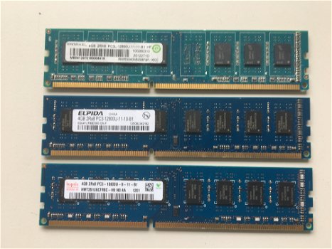 4GB DDR3 Samsung-Hynix-Ramaxel-Elpida-Micron voor Desktops - 0