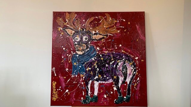Supermooi schilderij Rendier - nr. 1