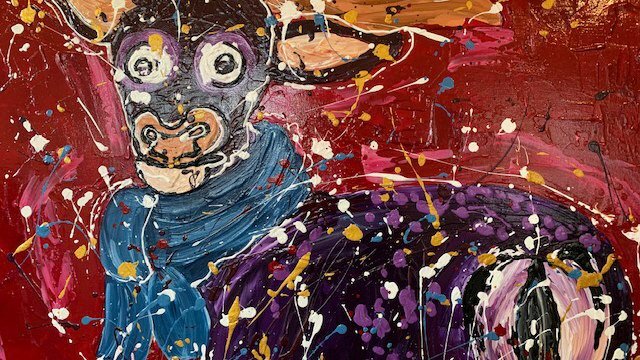 Supermooi schilderij Rendier - Afbeelding 3