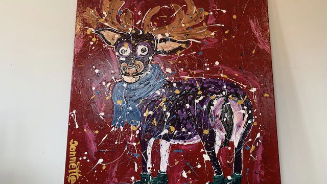 Supermooi schilderij Rendier - Afbeelding 4