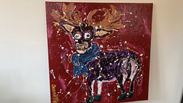 Supermooi schilderij Rendier - Afbeelding 6