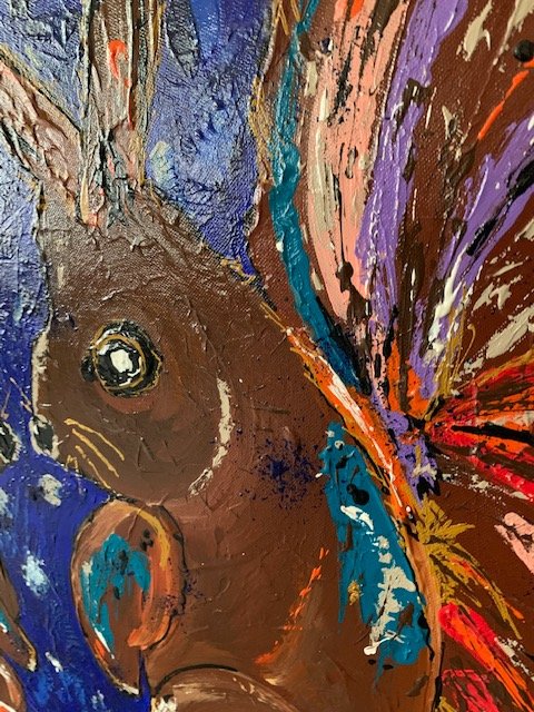 Schilderij Eekhoorns 100x70 - Afbeelding 2