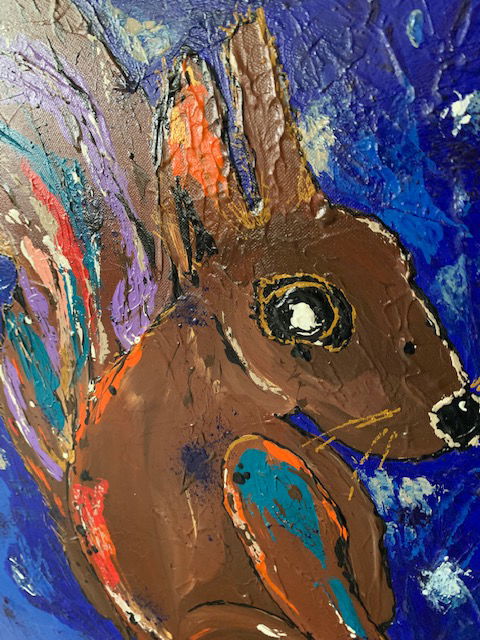 Schilderij Eekhoorns 100x70 - Afbeelding 3