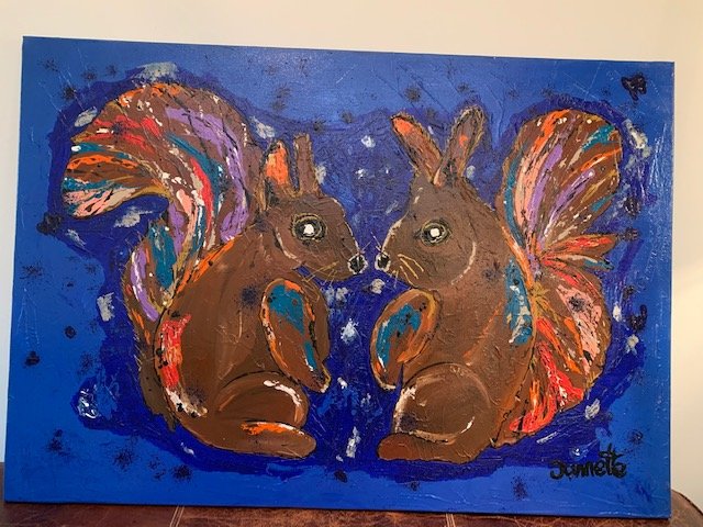 Schilderij Eekhoorns 100x70 - Afbeelding 6