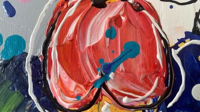 Kippenkunst dikke verf ****verkocht**** - Afbeelding 6