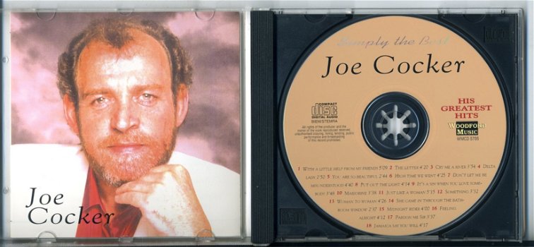 Joe Cocker His Greatest Hits 18 nrs cd 1994 als NIEUW - 2