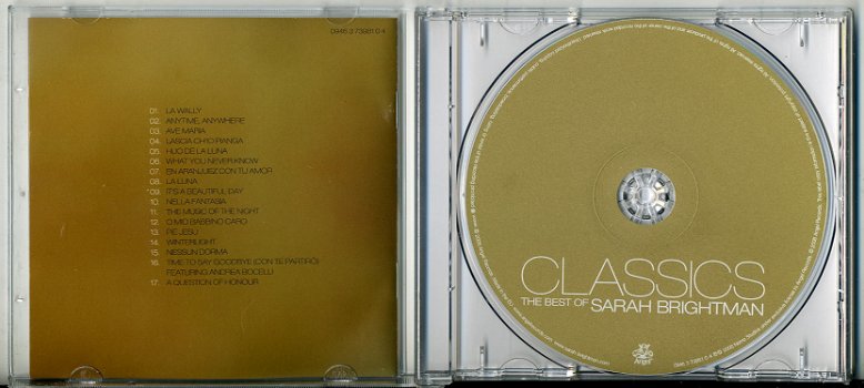 Sarah Brightman Classics: The Best of cd 2006 als NIEUW - 2