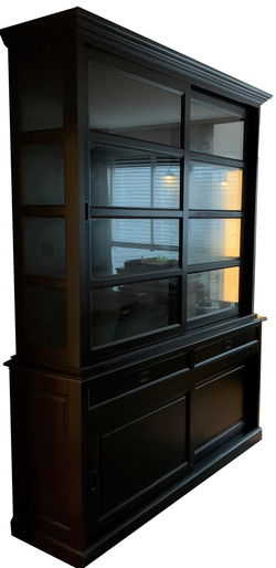 Buffetkast zwart - zwart Montfoort XL 200 x 50/40 x 240cm