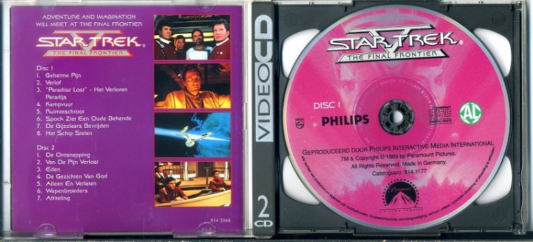 Star Trek V The Final Frontier 15 nrs 2 videocd's 1995 ZGAN - 2