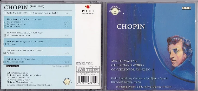 CHOPIN - Minute Waltz & other piano works Dubravka Tomsic - piano (1) Christine Mathé - piano (5-8) - 0