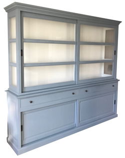 Buffetkast Edam babyblauw - wit 240 x 50/40 x 220cm