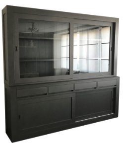 Winkelkast Diemen antraciet - antraciet strak design 240 x 220cm