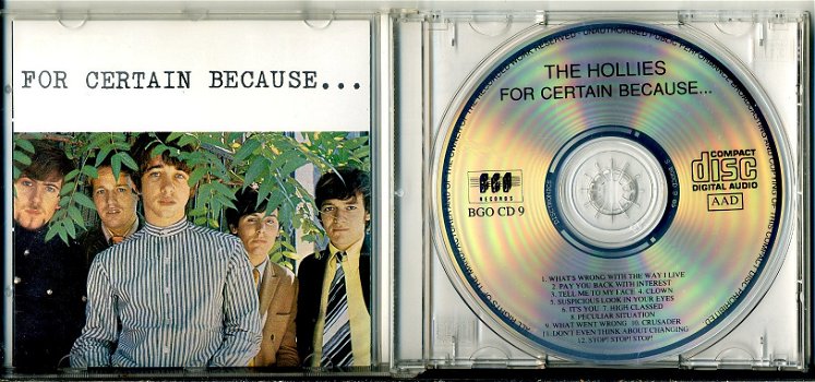 The Hollies For Certain Because 12 nrs cd 1988 ZGAN - 2