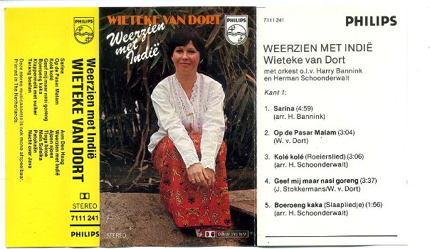 Wieteke van Dort Weerzien in Indië 14 nrs cassette 1978 ZGAN - 1