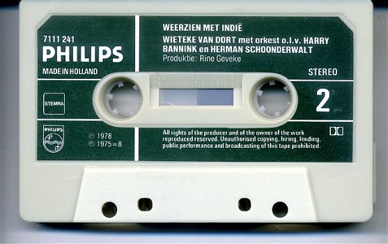 Wieteke van Dort Weerzien in Indië 14 nrs cassette 1978 ZGAN - 4