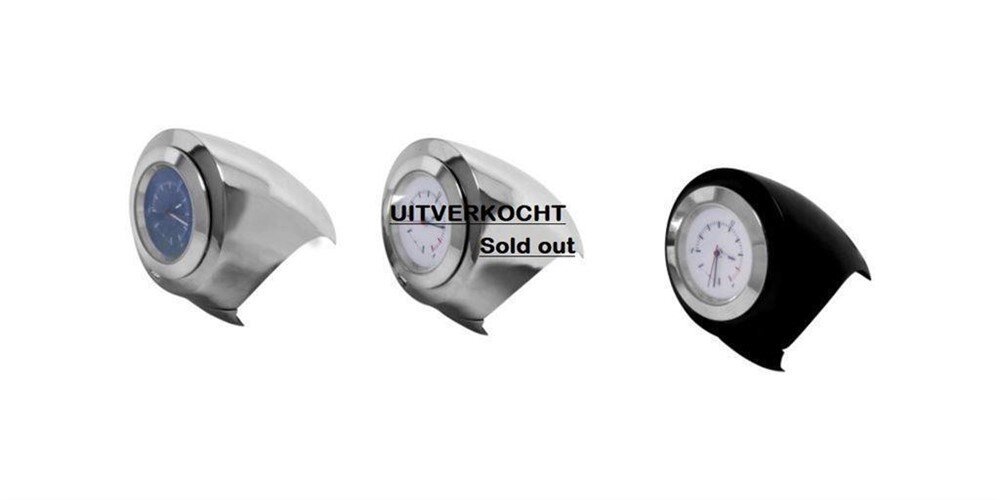 Zwart Stuur klokje Wit uurw. 25,32mm - Afbeelding 2