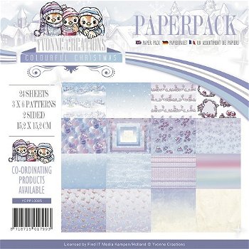 Yvonne Creations Colourful Cristmas Paperpack 24 sheets YCPP10005 - 0