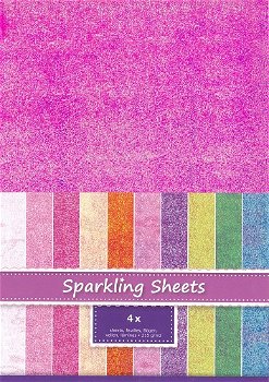Sparkling Sheets Fuchsia, 4 sheets A4 8.6960 - 0