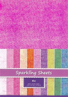 Sparkling Sheets Fuchsia, 4 sheets A4 8.6960