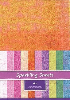Sparkling Sheets Tangerine, 4 sheets A4 8.6970