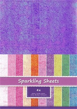 Sparkling Sheets Purple, 4 sheets A4 8.6980 - 0