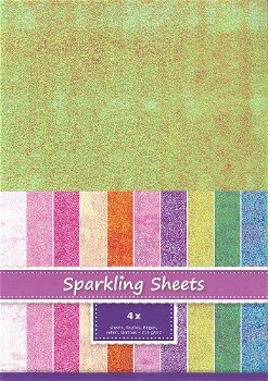 Sparkling Sheets Lime, 4 sheets A4 8.6985 - 0