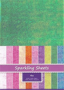 Sparkling Sheets Green, 4 sheets A4 8.6990 - 0
