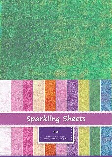 Sparkling Sheets Green, 4 sheets A4 8.6990