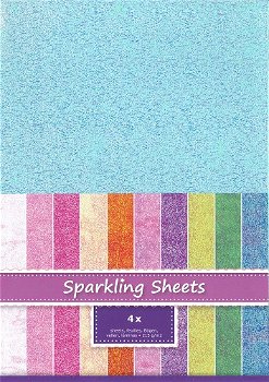 Sparkling Sheets Light Sky, 4 sheets A4 8.6995 - 0
