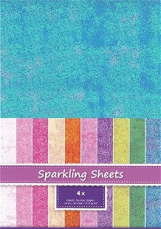 Sparkling Sheets Blue, 4 sheets A4 8.7000
