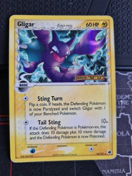 Gligar (Delta Species) 16/101 (reverse) rare Ex Dragon Frontiers zwaar-gebruikt* - 0