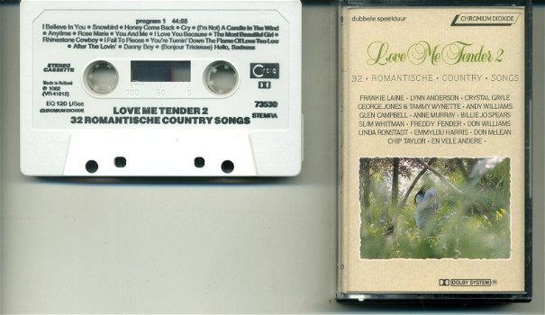 Love Me Tender 2 32 Romantische Country Songs cassette 1982 - 0
