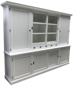 Buffetkast Gieten XL wit - wit 300 x 50/40 x 230cm