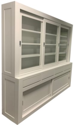 Buffetkast wit - wit Leersum soft close 260 x 50/40 x 220cm