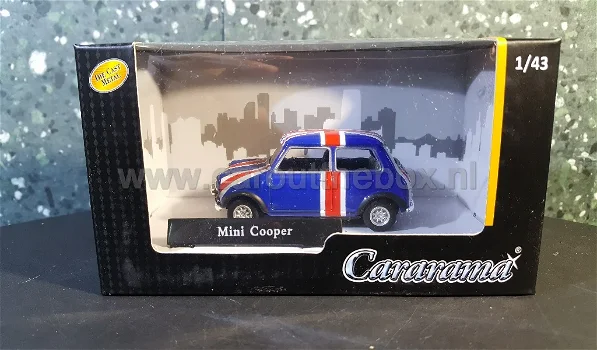 Mini Cooper blauw 1:43 Cararama - 3