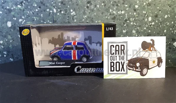 Mini Cooper blauw 1:43 Cararama - 4