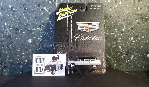 1959 Cadillac Hearse grijs 1:64 Johnny Lightning - 3