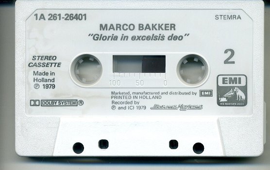 Marco Bakker Gloria in excelsis deo 12 nrs cassette 1979 ZGAN - 4