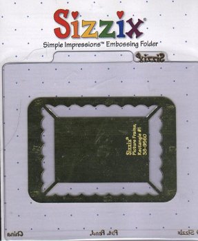 Sizzix Embossing Folder Picture Frame Rectangle #1 38-9560 - 0