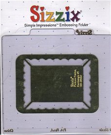 Sizzix Embossing Folder Picture Frame Rectangle #1 38-9560