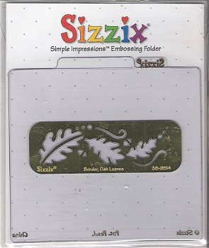 Sizzix Embossing Folder Border Oak leaves 38-9514 - 0