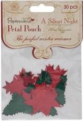 Petal Pouch A Silent Night Poinsettia & Holly 30 pcs PMA3621900