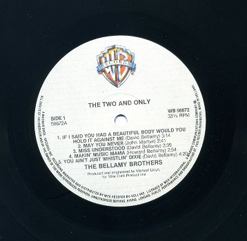 Bellamy Brothers The Two And Only 10 nrs LP 1979 ZGAN - 2