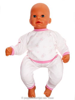 Chou Chou 48 cm Pyjama roze beertjes