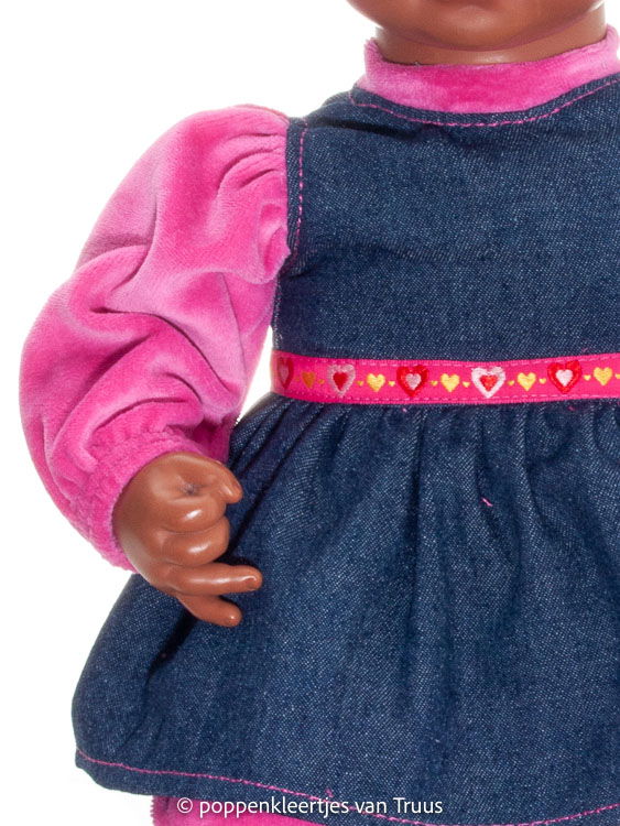 Annabel 46 cm Jurksetje blauw/roze - Afbeelding 2