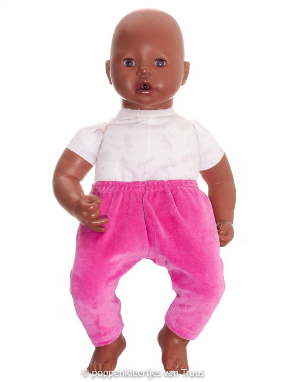 Annabel 46 cm Jurksetje blauw/roze - Afbeelding 3