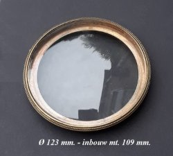 = Pendule deur = geslepen glas =43759