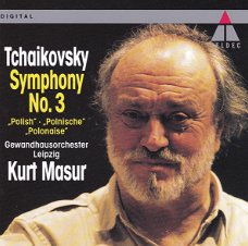 Kurt Masur  -  Tchaikovsky : Gewandhausorchester Leipzig  ‎– Symphony No.3 "Polish"  (CD) Nieuw